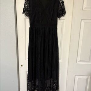 Elegant Black Lace Dress